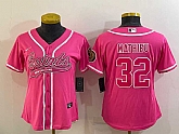 Women's New Orleans Saints #32 Tyrann Mathieu Pink With Patch Cool Base Stitched Baseball Jersey,baseball caps,new era cap wholesale,wholesale hats